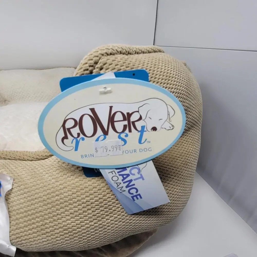 Arlee Hudson Orthopedic Cozy Bed in Sand & Eggshell 27x21 New Machine washable